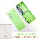 Pin Du Phong 5 Cell Mau Xanh La New
