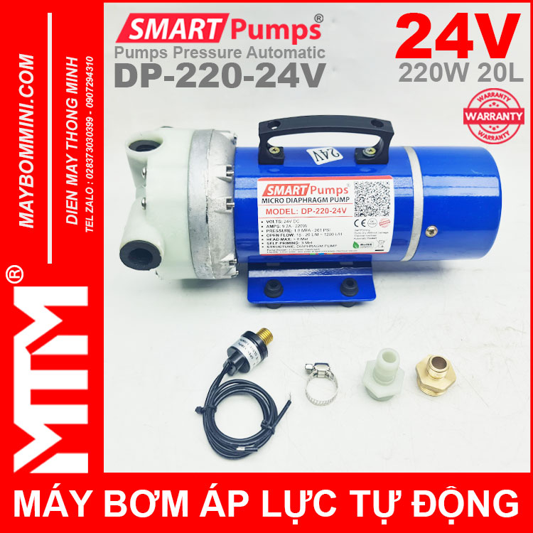 May Bom Ap Luc Tu Dong 24V 220W 20L Smartpumps Chinh Hang May Bom Ap Luc Tu Dong 24V 220W 20L Smartpumps Chinh Hang