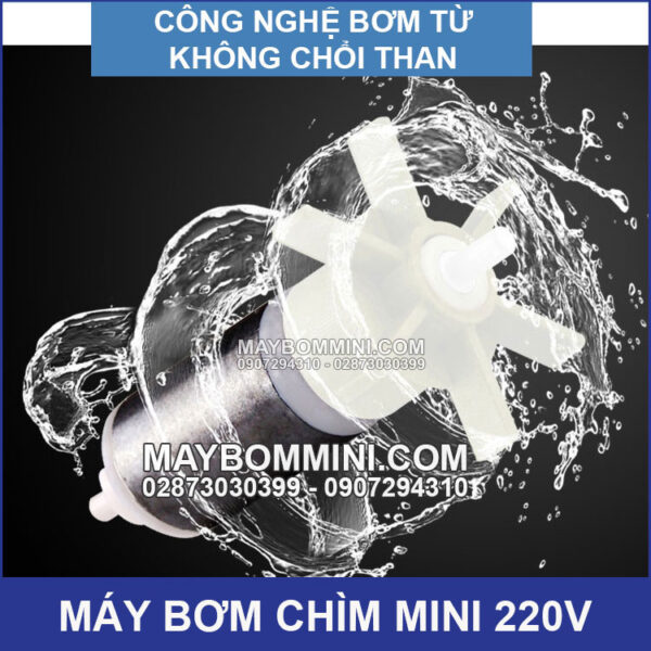 May Bom Mini Khong Choi Than 220v