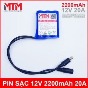 Pin Sac 12V 2200mah 20A Chinh Hang