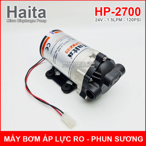 Bom Nuoc Mini Ap Luc 24V Phun Suong Gia Re HP 2700