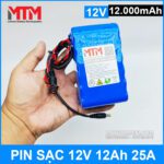 Pin Sac 12v 12000mah 18650 Gia Re