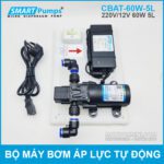 Bom Nuoc Tu Dong Tang Ap Mini 12v 60w