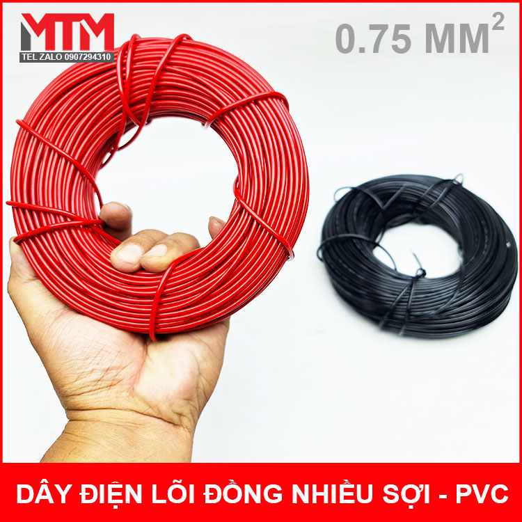 Day Dien PVC Loi Dong 075mm