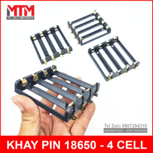 Bo Khung Ghep Pin 18650 4 Cell