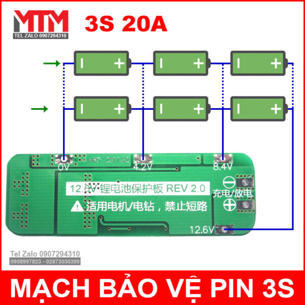 Cach Ghep Pin 3s Voi Mach Bao Ve 20a