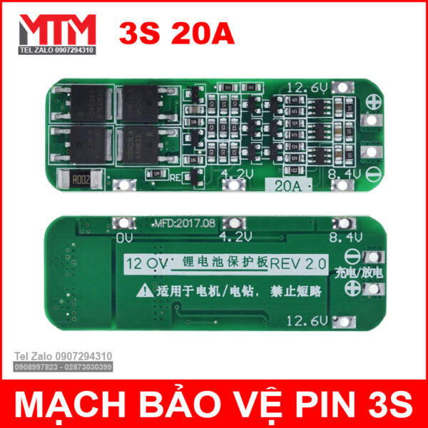 Gia Mach Bao Ve Pin 3s 20a 18650
