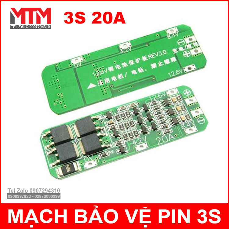 Mach Bao Ve Pin 18650 3s