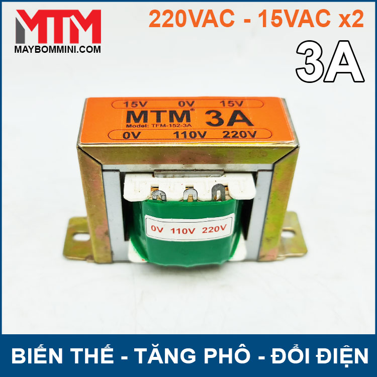 Bien The Bien Ap Tang Pho Doi Dien AC 220V Ra 15V 3A