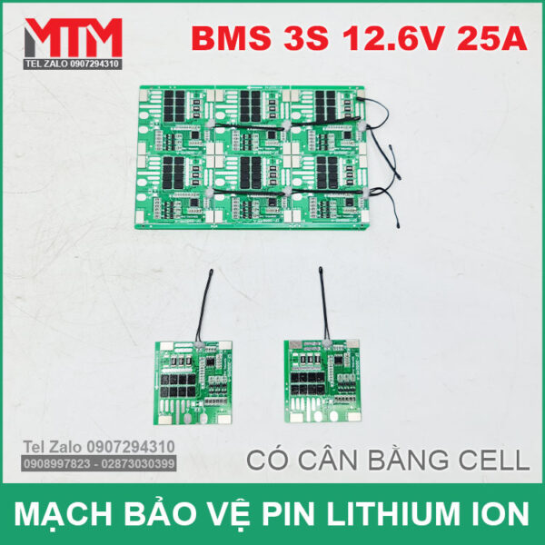 Mach Bao Ve Pin 18650 3S 25A