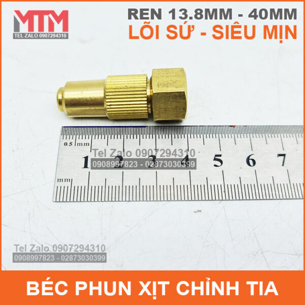 Bec Phun Tru Sau Loi Su Chinh Tia 40mm Kich Thuoc