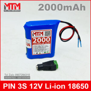 Pin Sac Lithium Li Ion 12v 2000mah 5A