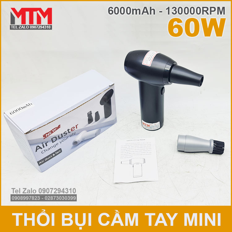 May Thoi Bui Cam Tay Mini 60W Air Duster 213