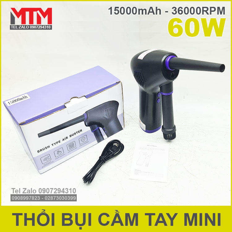 May Thoi Bui Cam Tay Mini 60W Air Duster