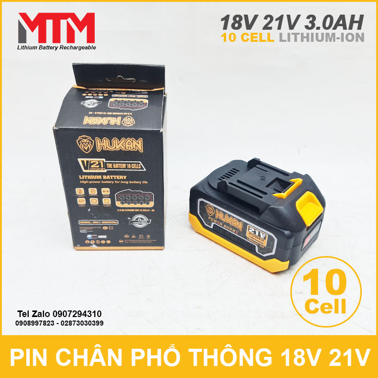Pin Chan Pho Thong Hukan 21V 10cell 3000mAh 5C Chinh Hang