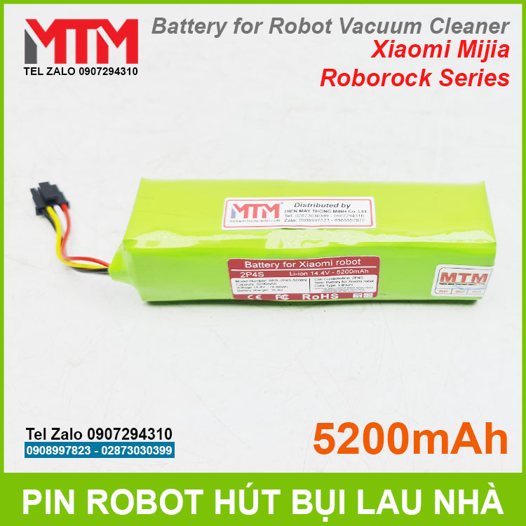 Pin May Hut Bui Lau Nha Xiaomi Robot Roborock S50 S51 S55 5200mah