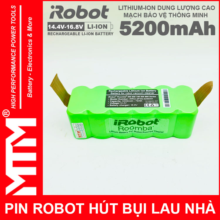 Pin Robot Hut Bui Lau Nha Irobot Roomba Chinh Hang Mau 5200mah Pin Robot Hut Bui Lau Nha Irobot Roomba Chinh Hang Mau 5200mah
