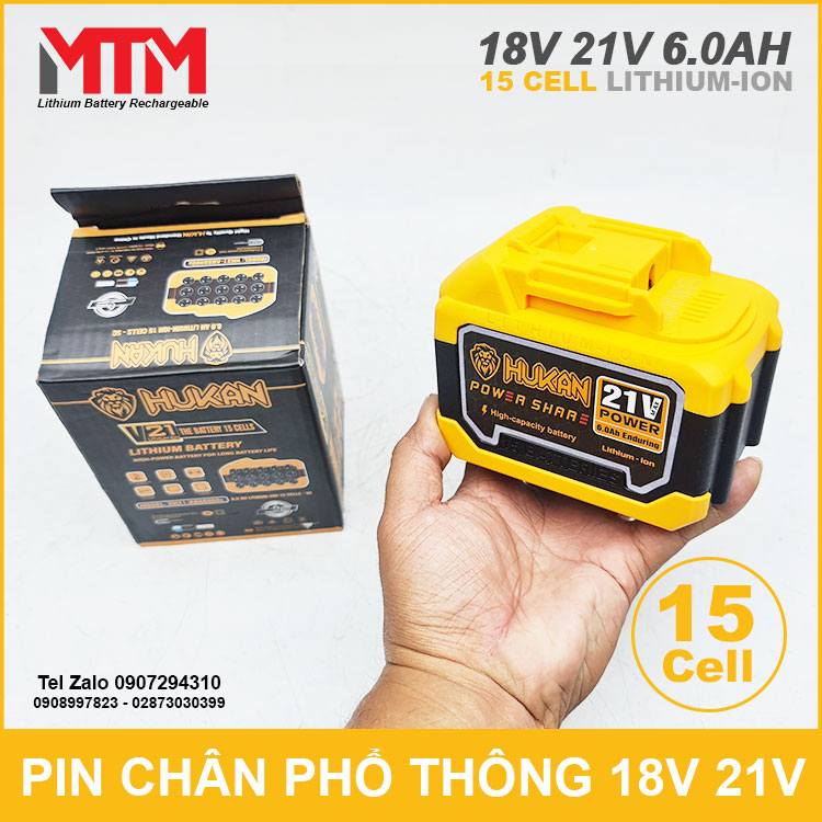 Pin 21v Chan Pho Thuong 6ah Hukan