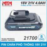Pin Chan Pho Thong Makita 18v 21v 4ah 5 Cell 21700