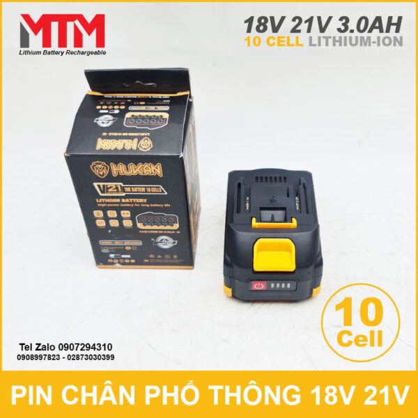 Pin Hukan Chan Pho Thong 10 Cell 3ah 5C