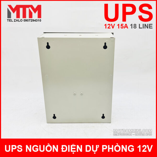 Box Nguon Dien Du Phong UPS 12V 15A 18 Line Mat Sau