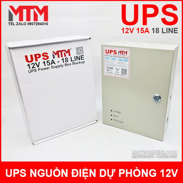 Box Nguon Dien Du Phong UPS 12V 15A 18 Line New 2023