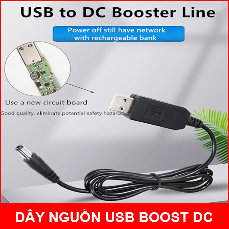USB DC 5V To 8V 9V 12V Power Cable