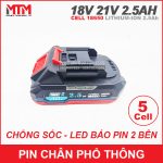Gia Pin May Khoan Chan Pho Thong Makita 18v 21V 5cell 2500mah Chong Soc