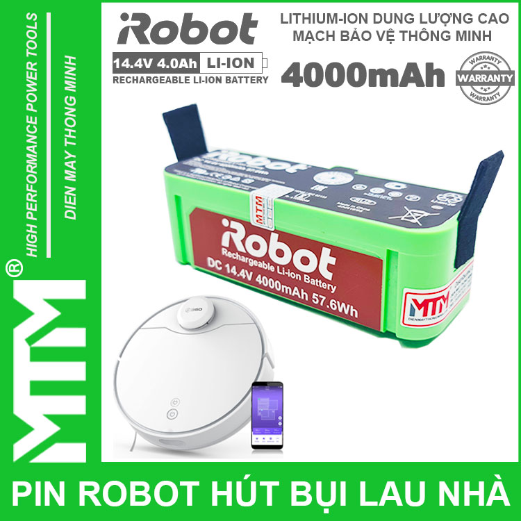 Pin Robot Lau Nha Hut Bui Irobot 4000mah Gia Re Chinh Hang Cao Cap Pin Robot Lau Nha Hut Bui Irobot 4000mah Gia Re Chinh Hang Cao Cap