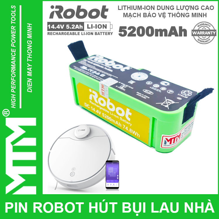 Gia Ban Pin Robot Lau Nha Hut Bui Irobot 5200mah Chinh Hang Gia Ban Pin Robot Lau Nha Hut Bui Irobot 5200mah Chinh Hang