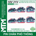 Pin Makita Chong Soc 5cell 10 Cell 15 Cell 80A Den Bao Pin 2 Ben Cell Samsung