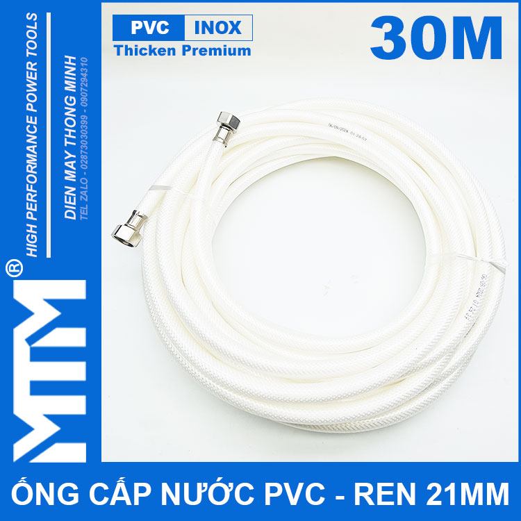 Ong Day Cap Nuoc Tuoi Cay Rua Xe Ve Sinh Nha Cua Ren Inox 21mm 30met Ong Day Cap Nuoc Tuoi Cay Rua Xe Ve Sinh Nha Cua Ren Inox 21mm 30met