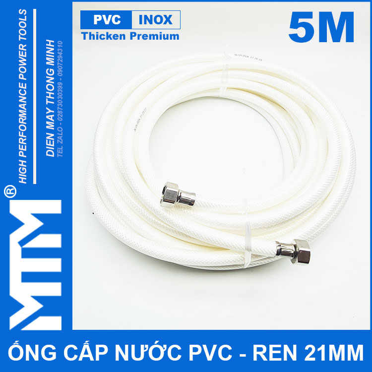 Ong Day Cap Nuoc Tuoi Cay Rua Xe Ve Sinh Nha Cua Ren Inox 21mm 5met Ong Day Cap Nuoc Tuoi Cay Rua Xe Ve Sinh Nha Cua Ren Inox 21mm 5met