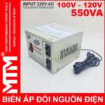 Bien Ap 220v Ra 110V 550VA Sanshun Chinh Hang Gia Re