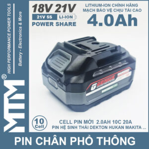Pin Chan Pho Thong 10cell 4000MAh 80A Led Bao Pin 2 Ben