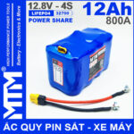 Ac Quy Pin Kich Khoi Dong Xe May 12V 640A 12Ah Jack XT60 MTM Cao Cap Chinh Hang Gia Re
