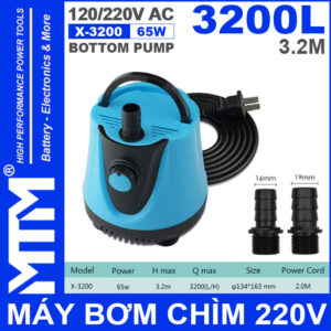 May Bom Chim 220V 65W 3200L X 3200 HSBAO BOTTOM PUMP Cao Cap