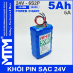 Pin 24V 5A 6S2P 18650 MTM 5ah